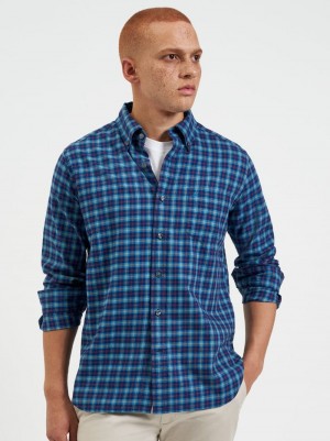 Camicie Ben Sherman House Tartan Twill Blu Marino | 637921-VDZ