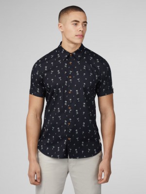 Camicie Ben Sherman Scattered Nere | 236571-ATW