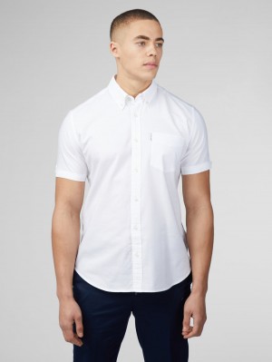 Camicie Ben Sherman Signature Short Sleeve Oxford Bianche | 120967-ZOY