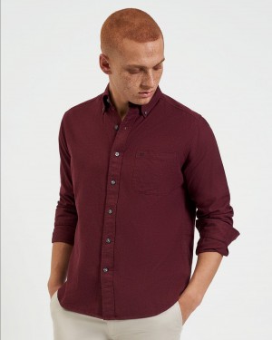 Camicie Ben Sherman Uniform Flannel Bordeaux Blu Marino Beige | 732619-JVK