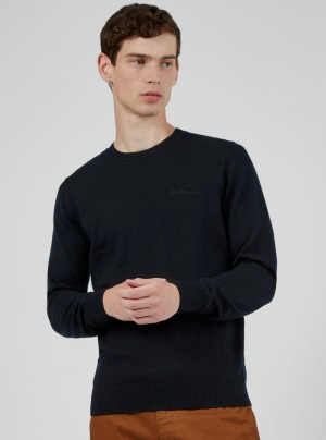 Maglieria Ben Sherman Signature Crewneck Nere | 856239-DMB