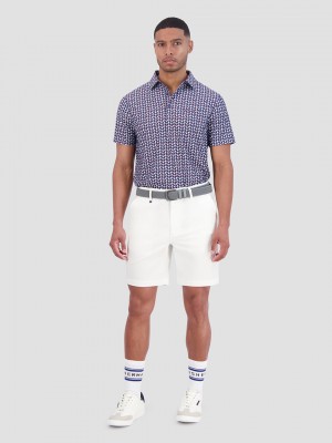 Magliette Polo Ben Sherman Bauhaus Geo Tech Jersey Sports Fit Viola | 987504-PLG