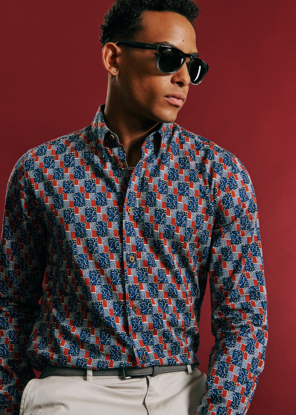 Camicie Ben Sherman 1950s Checkerboard Indaco | 503129-THR