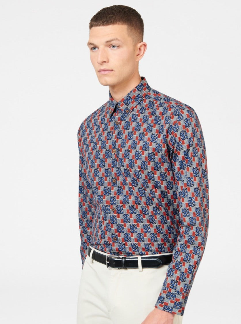 Camicie Ben Sherman 1950s Checkerboard Indaco | 503129-THR