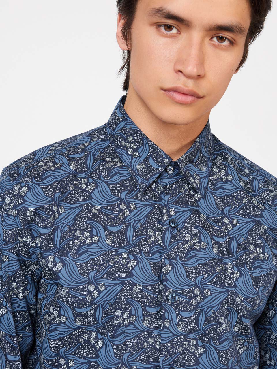 Camicie Ben Sherman Art Nouveau Floral Blu Marino | 714806-AJE