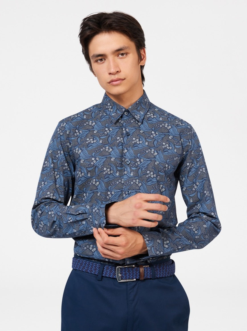 Camicie Ben Sherman Art Nouveau Floral Blu Marino | 714806-AJE