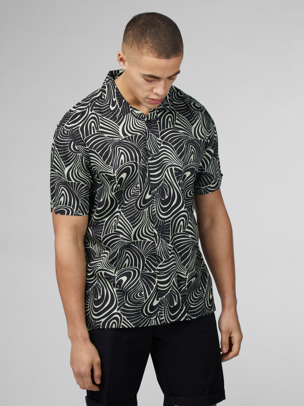 Camicie Ben Sherman B by Ben Sherman Psychedelic Swirl Print Menta | 801934-ANZ