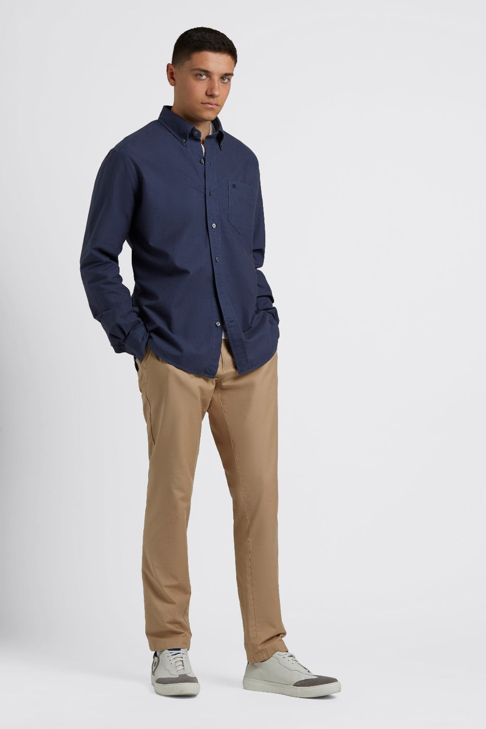 Camicie Ben Sherman Beatnik Oxford Garment Dye Indaco | 263548-DNG