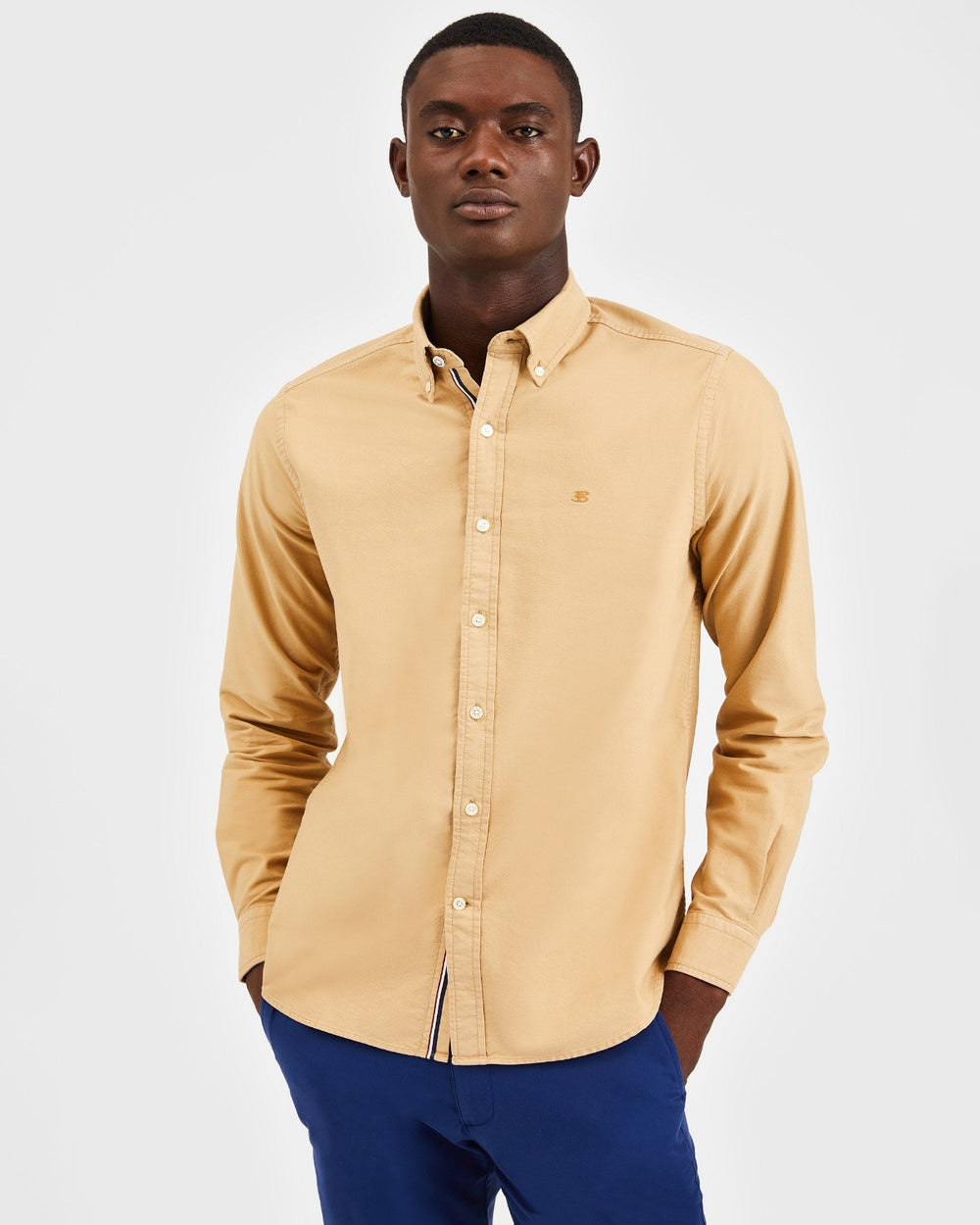 Camicie Ben Sherman Beatnik Oxford Garment Dye Khaki | 310526-PKG