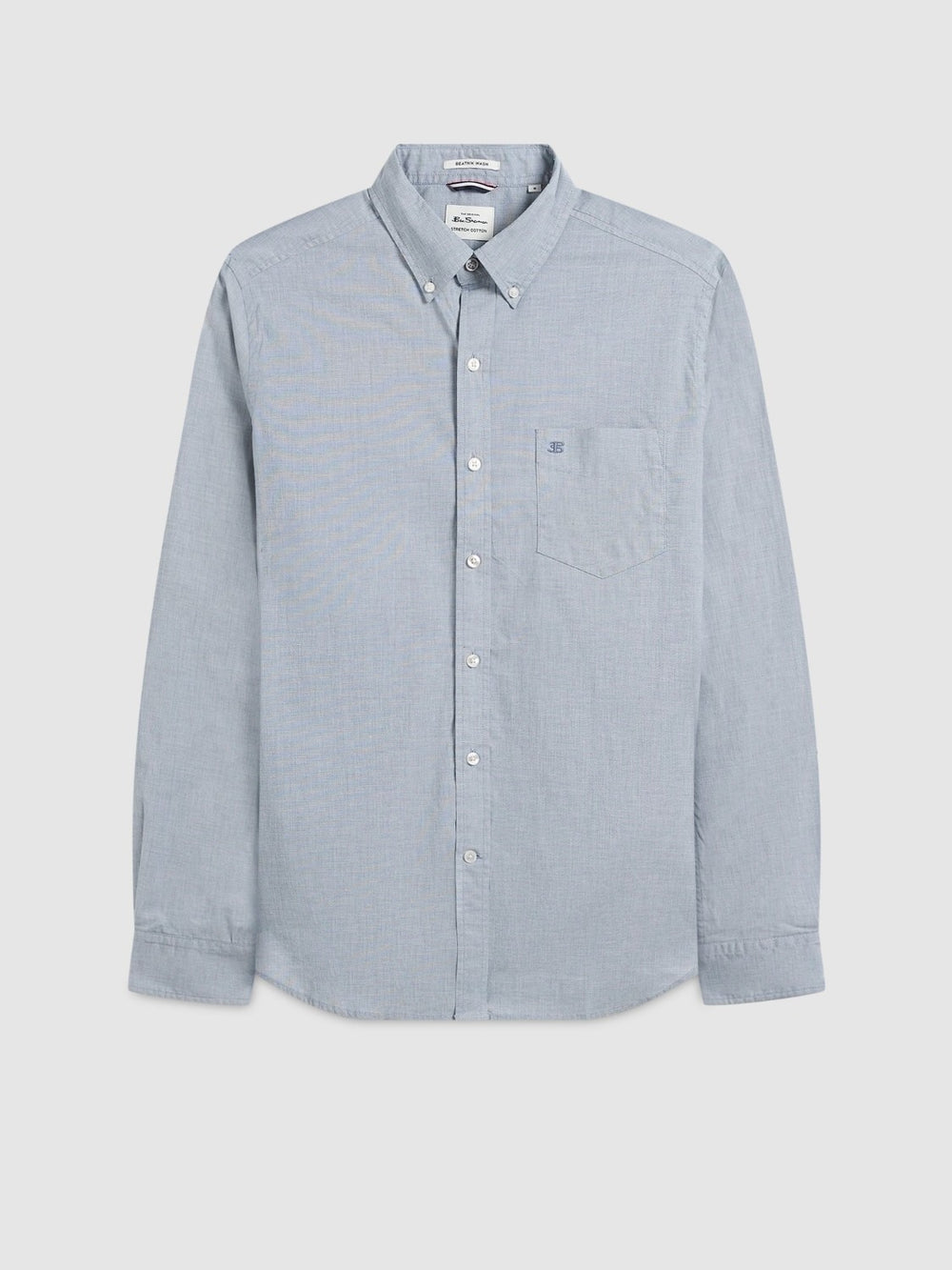 Camicie Ben Sherman Beatnik Wash Long-Sleeve Blu Marino | 236817-NAL