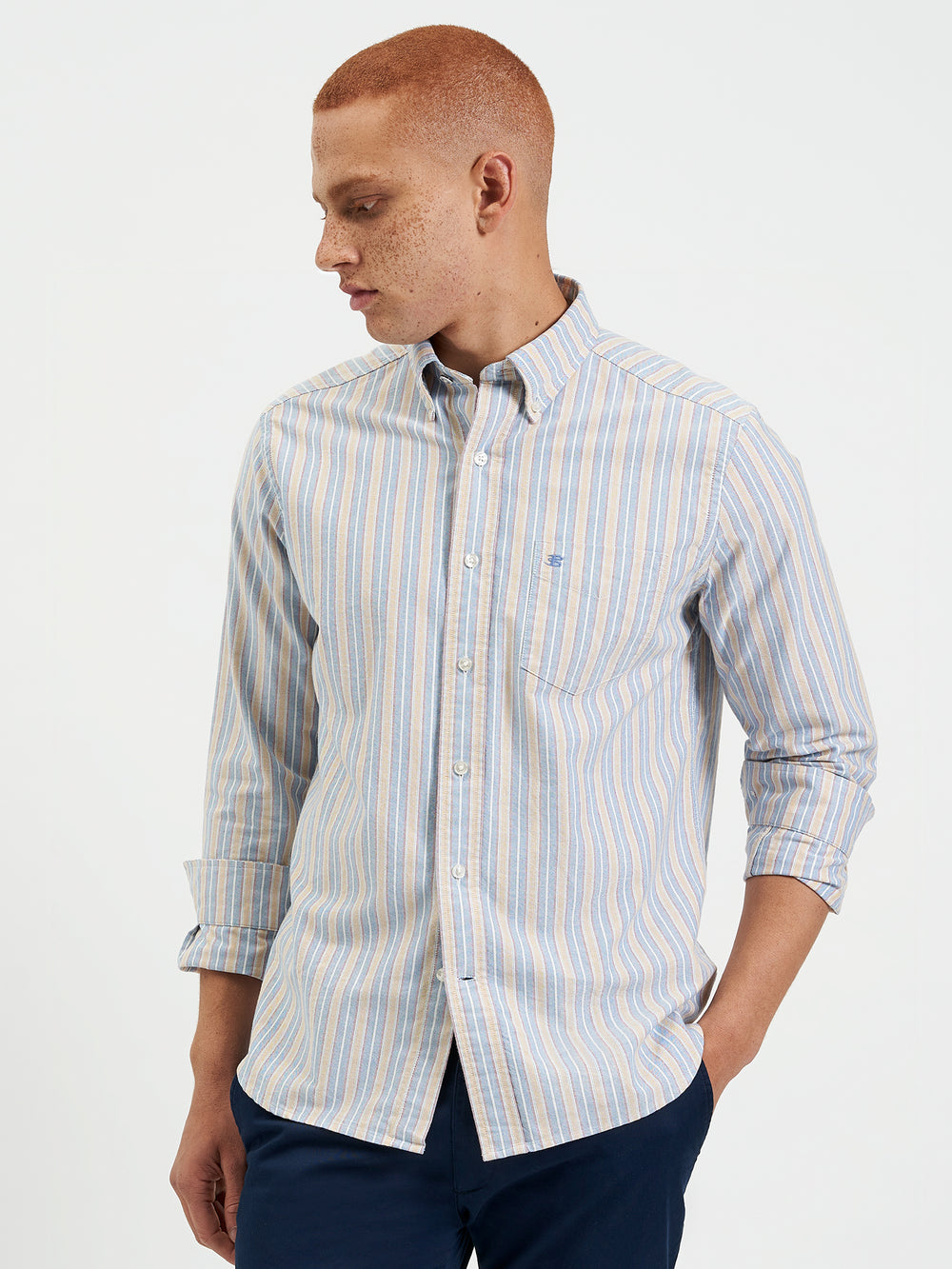 Camicie Ben Sherman Brighton Oxford Organic Blu Colorate | 845376-OLW