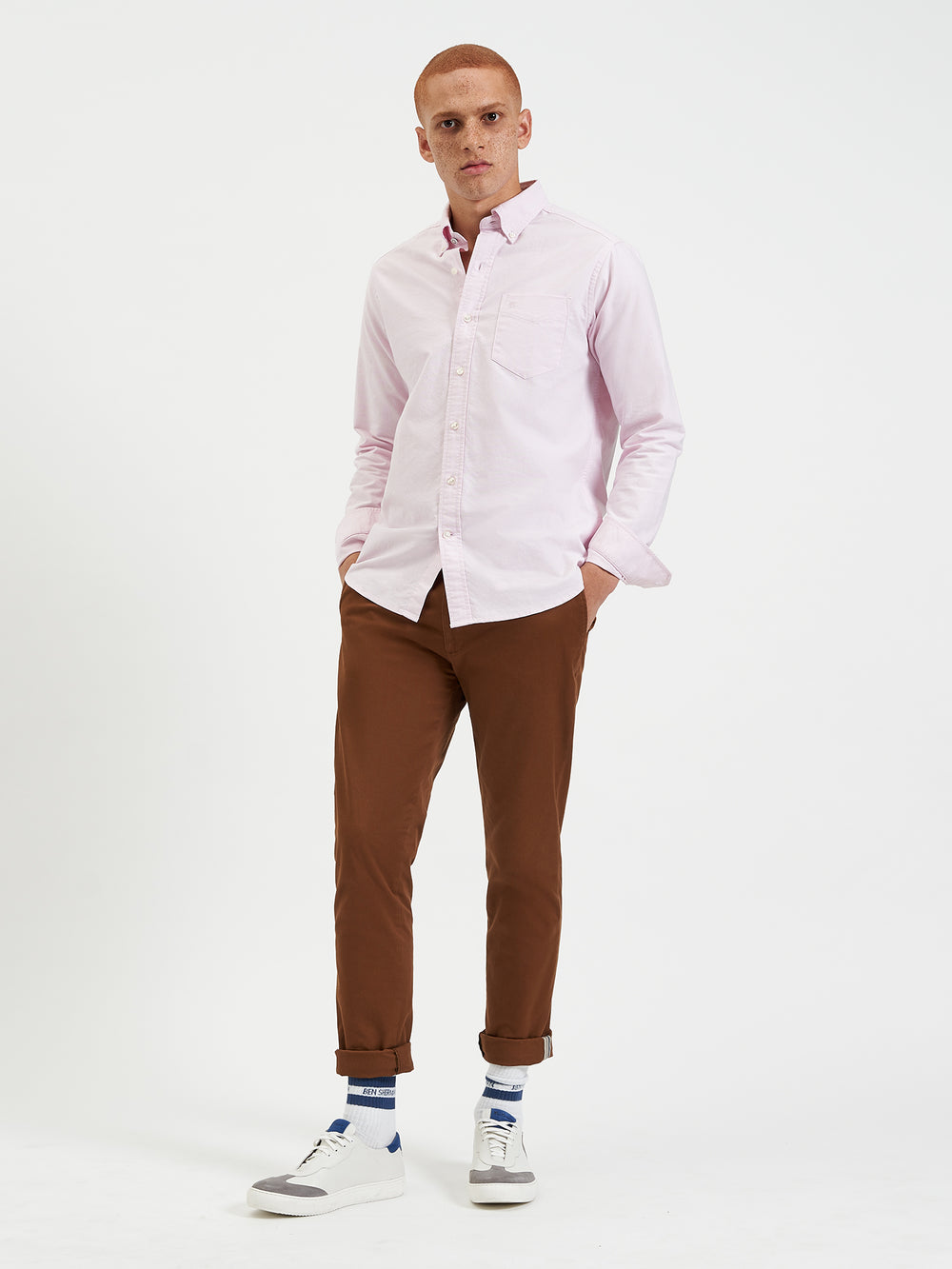 Camicie Ben Sherman Brighton Oxford Organic Rosa | 419375-KPB