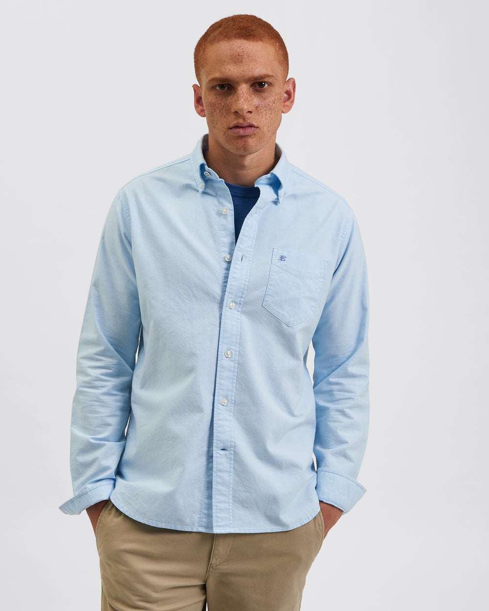 Camicie Ben Sherman Brighton Oxford Organic Blu | 840562-YGC