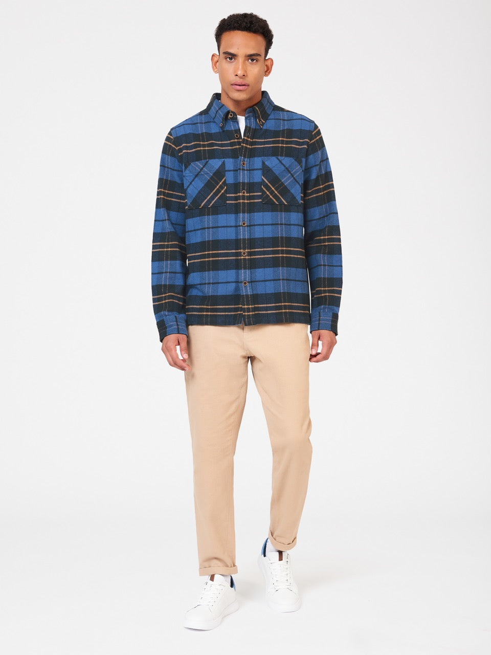 Camicie Ben Sherman Brushed Ivy Check Blu | 093741-FXL