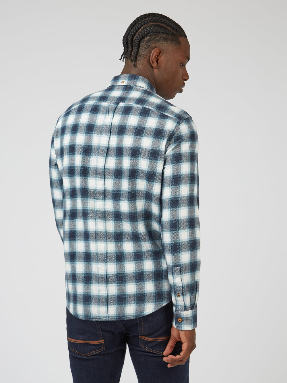 Camicie Ben Sherman Brushed Ombre Check Flannel Verdi | 843659-OMK