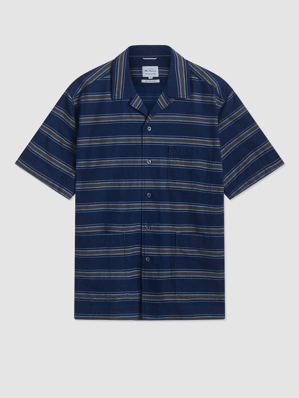 Camicie Ben Sherman Dalston Blues Lightweight Stripe Indaco | 948751-ZYV