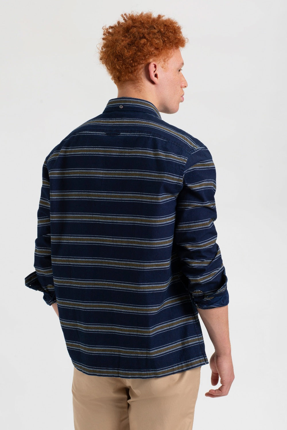 Camicie Ben Sherman Dalston Blues Long Sleeve Indigo Stripe Indaco | 384605-KYV