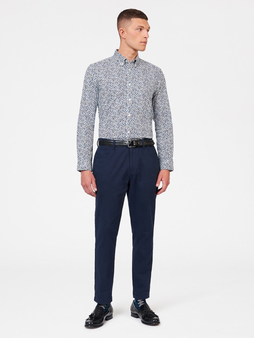 Camicie Ben Sherman Ditsy Floral Print Long Sleeve Bianche | 069215-SZC