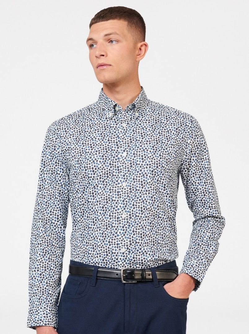 Camicie Ben Sherman Ditsy Floral Print Long Sleeve Bianche | 069215-SZC