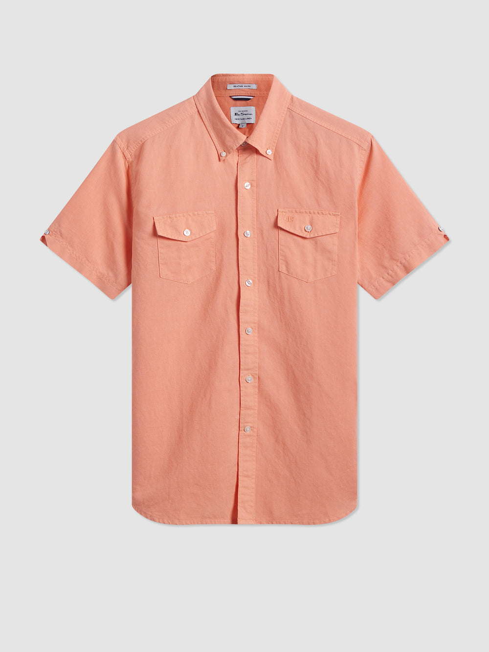 Camicie Ben Sherman Garment Dye Linen Arancioni | 510738-TBA