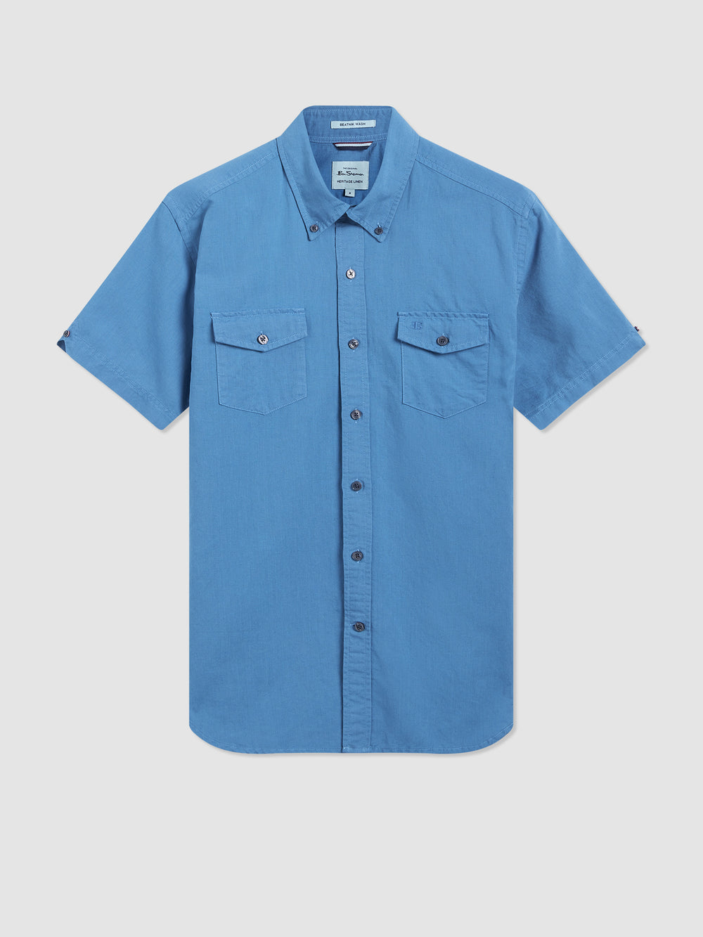 Camicie Ben Sherman Garment Dye Linen Blu | 750132-HLS