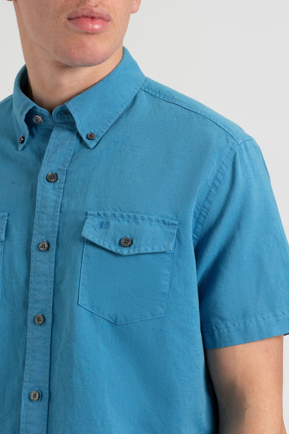 Camicie Ben Sherman Garment Dye Linen Blu | 750132-HLS