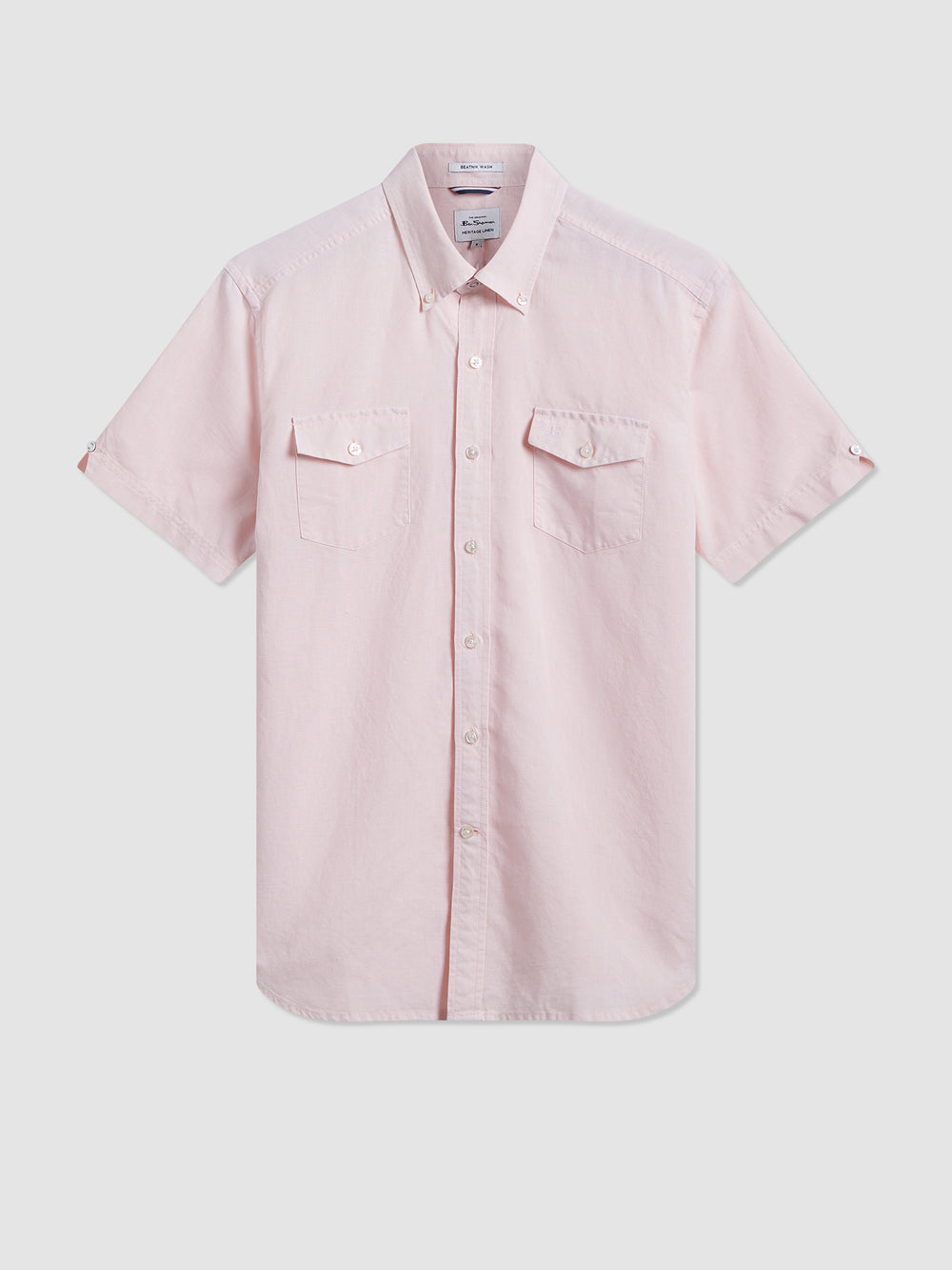 Camicie Ben Sherman Garment Dye Linen Rosa Chiaro | 485067-XUK