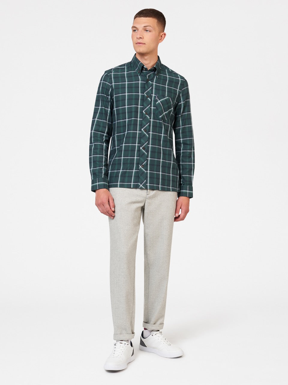 Camicie Ben Sherman Grid Check Verdi | 492360-GBO