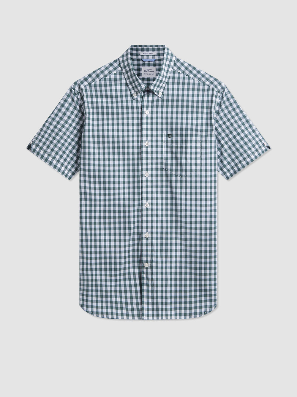 Camicie Ben Sherman House Poplin Gingham Verde Oliva | 298176-ZBI