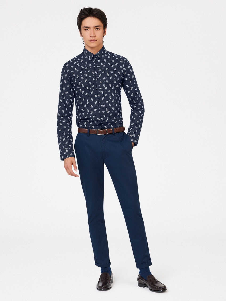 Camicie Ben Sherman Micro Paisley Blu Marino | 260435-ACS