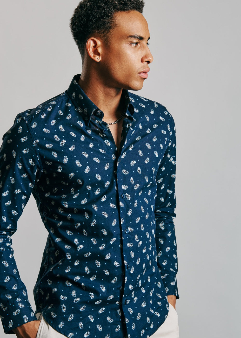 Camicie Ben Sherman Micro Paisley Blu Marino | 260435-ACS