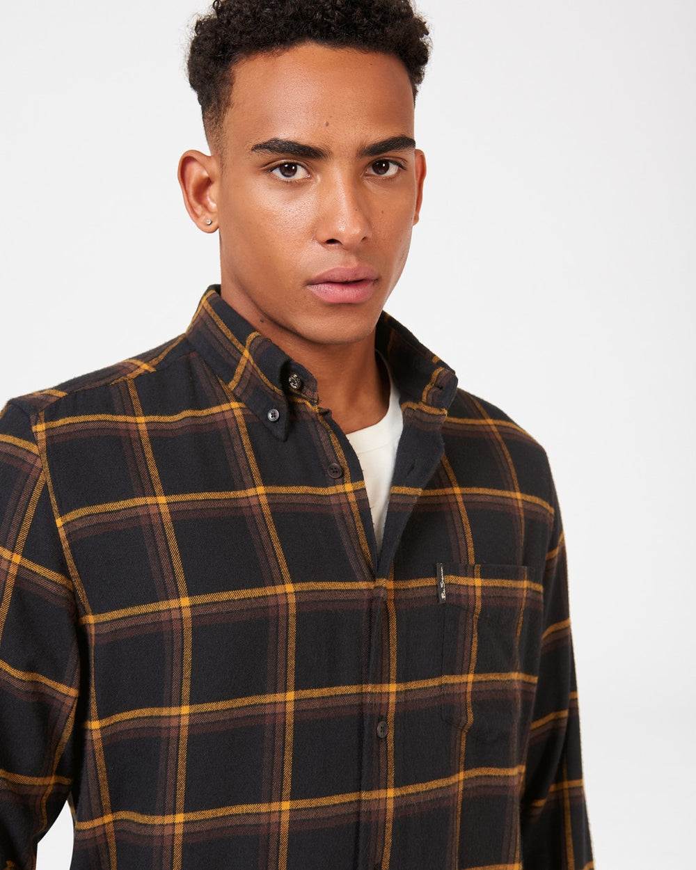 Camicie Ben Sherman Oversized Brushed Check Nere | 608317-BMI