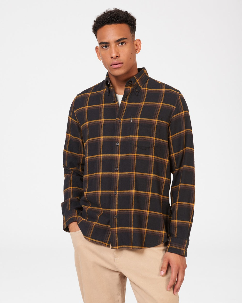 Camicie Ben Sherman Oversized Brushed Check Nere | 608317-BMI