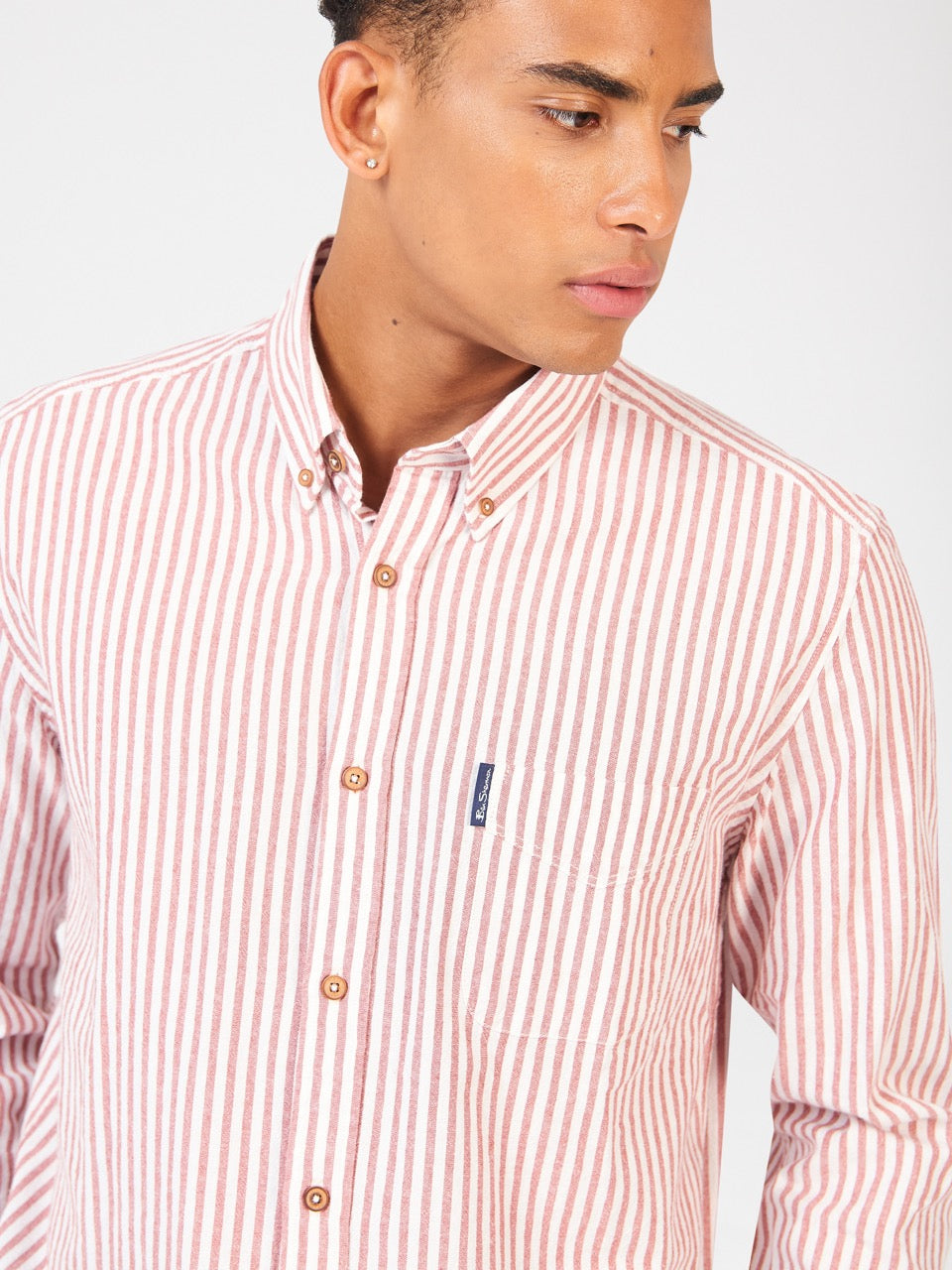 Camicie Ben Sherman Recycled Cotton Oxford Stripe Arancioni | 710826-PIW