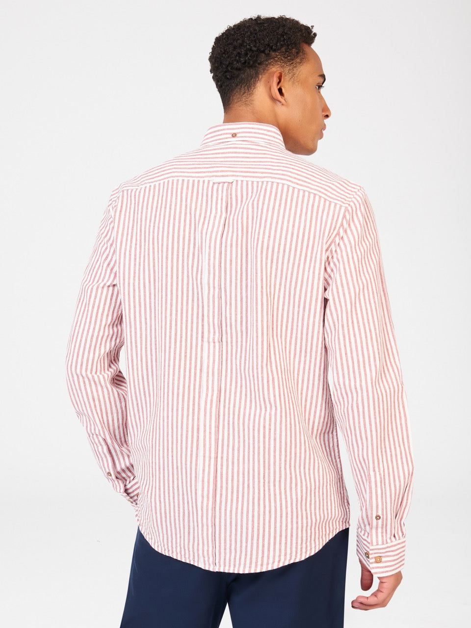 Camicie Ben Sherman Recycled Cotton Oxford Stripe Arancioni | 710826-PIW