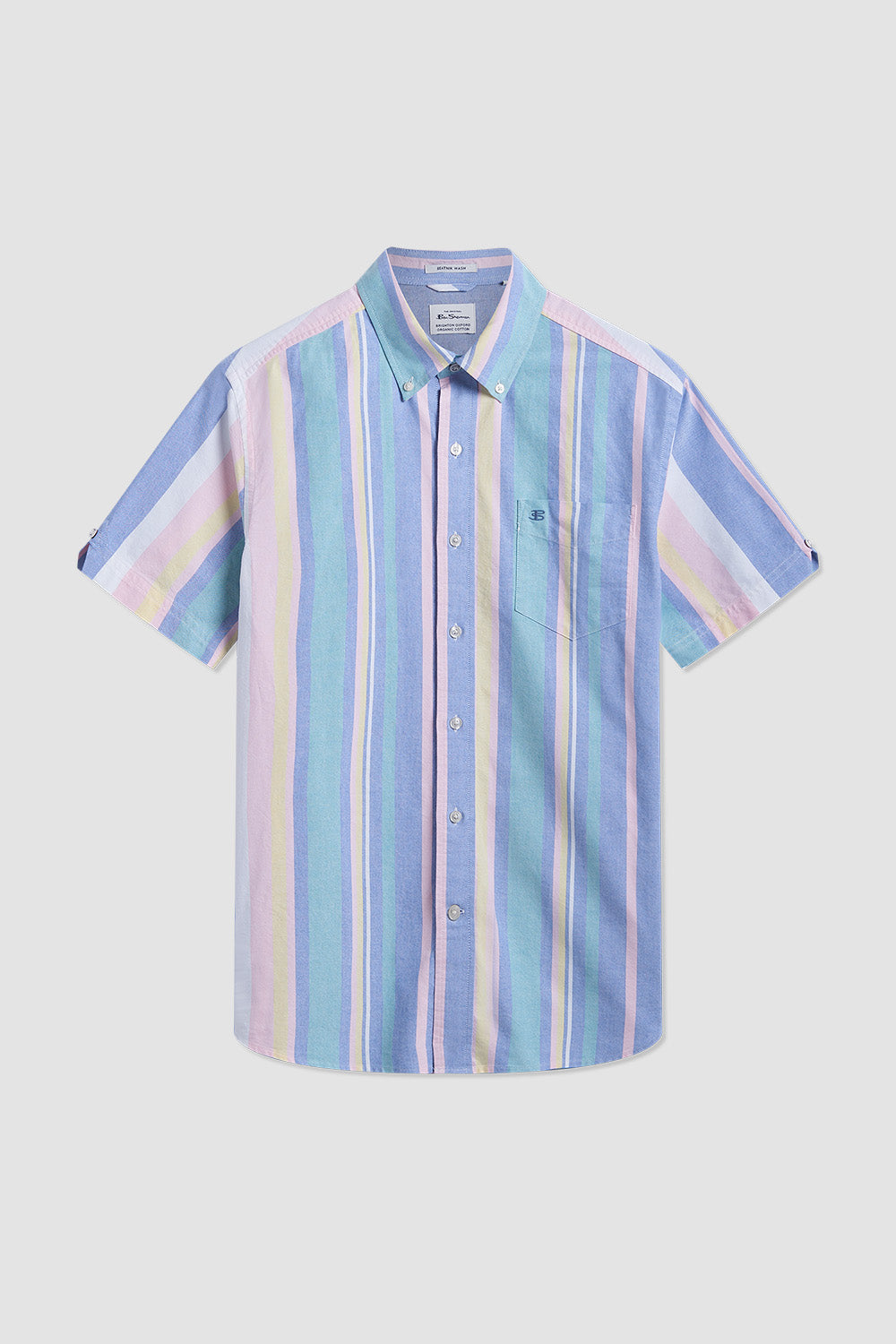 Camicie Ben Sherman Short Sleeve Brighton Oxford Organic Stripe Colorate Strisce | 739182-IGH