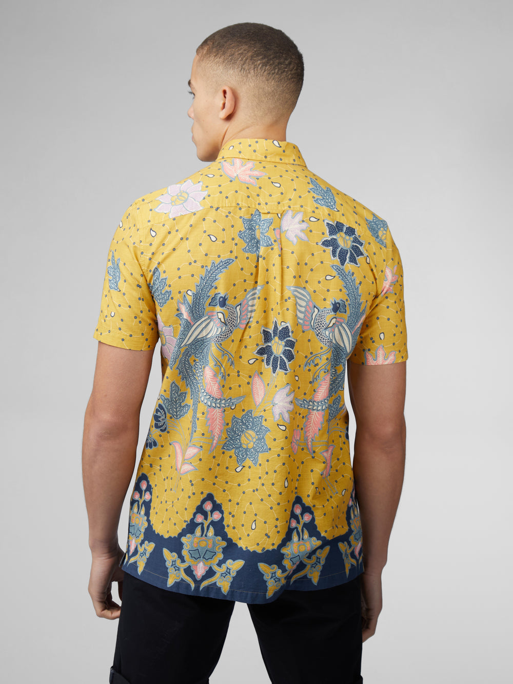 Camicie Ben Sherman Signature Abstract Botanical Print Gialle | 785420-CSE