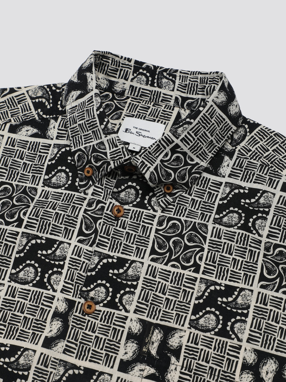 Camicie Ben Sherman Signature Checkerboard Paisley Print Nere | 960278-RLM