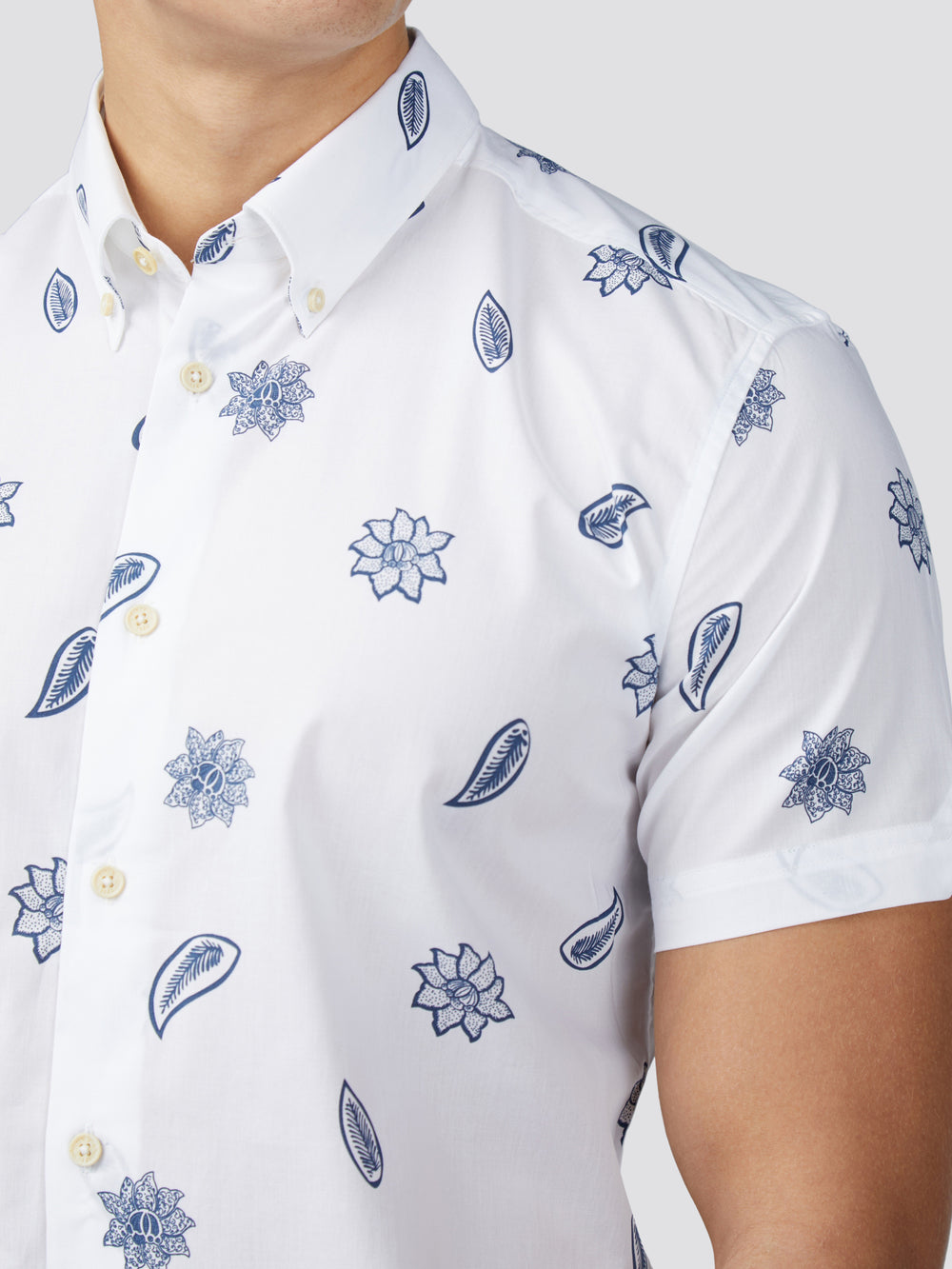 Camicie Ben Sherman Signature Floral Bianche | 421850-ZGS