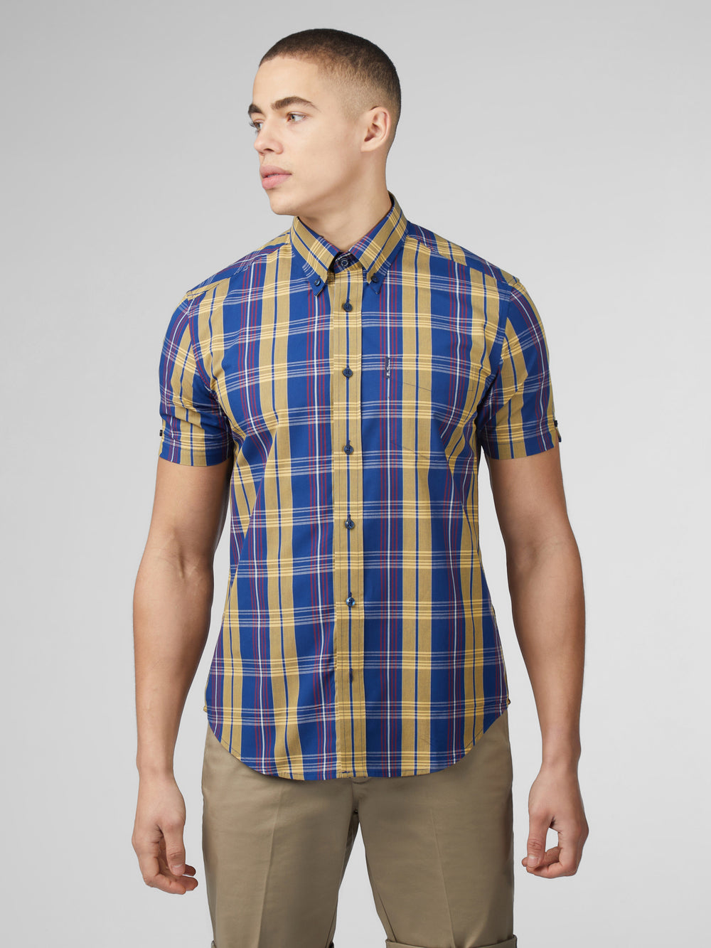 Camicie Ben Sherman Signature Irregular Check Blu | 681274-ZSA