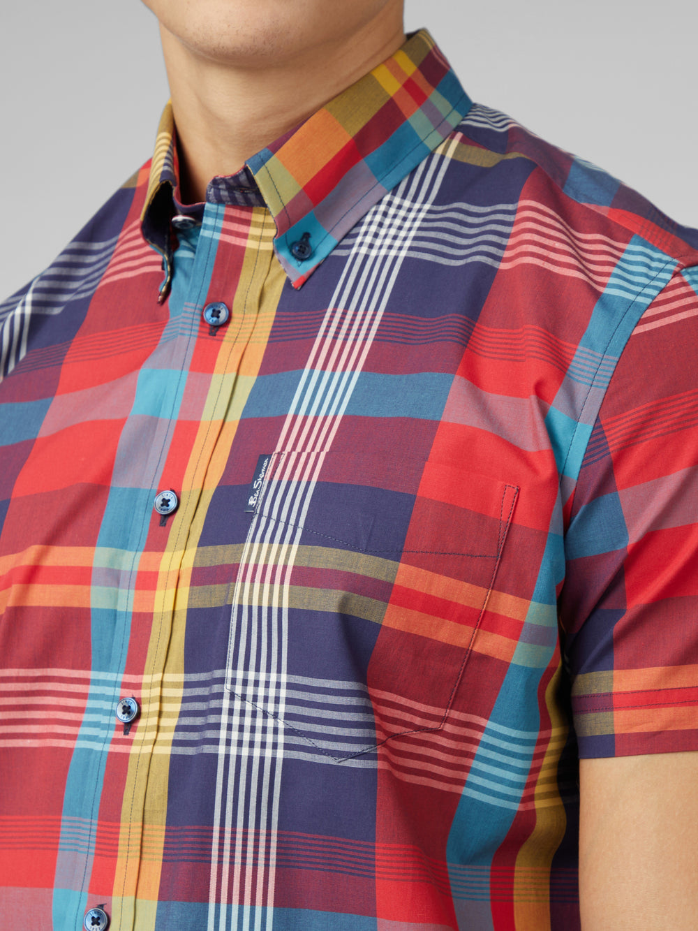 Camicie Ben Sherman Signature Large Madras Check Rosse | 148539-YSK