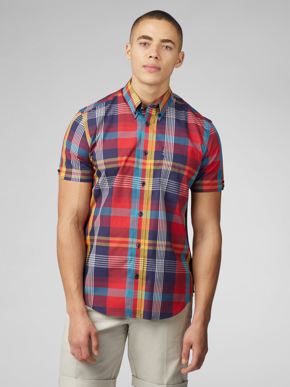 Camicie Ben Sherman Signature Large Madras Check Rosse | 148539-YSK