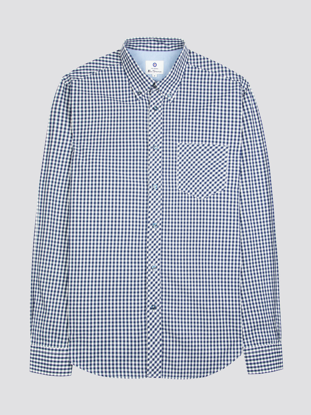 Camicie Ben Sherman Signature Long-Sleeve Gingham Blu Scuro | 290653-SDW