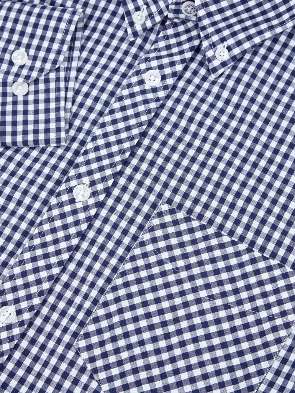 Camicie Ben Sherman Signature Long-Sleeve Gingham Blu Scuro | 290653-SDW