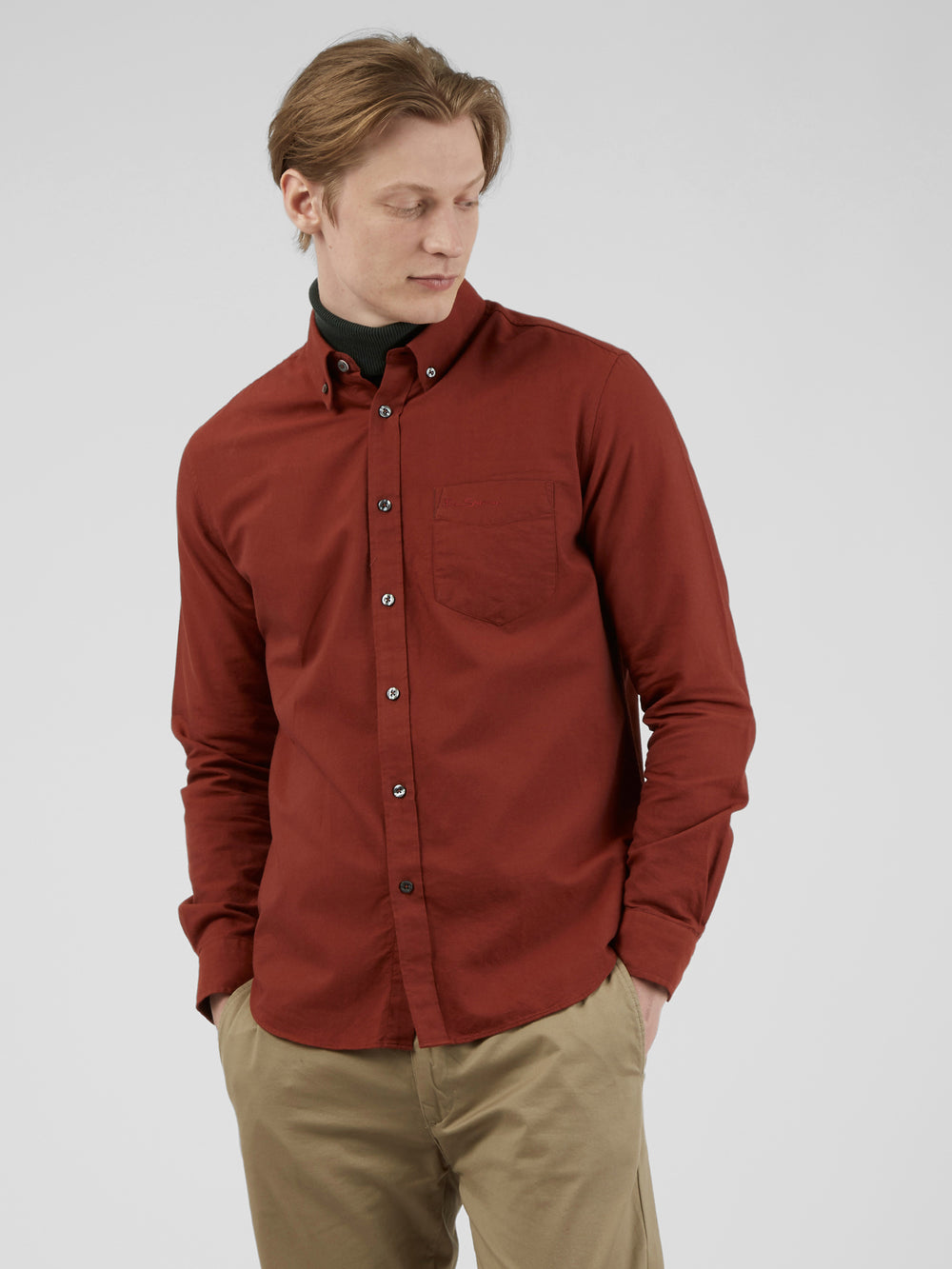 Camicie Ben Sherman Signature Long-Sleeve Oxford Arancioni | 310427-FMK