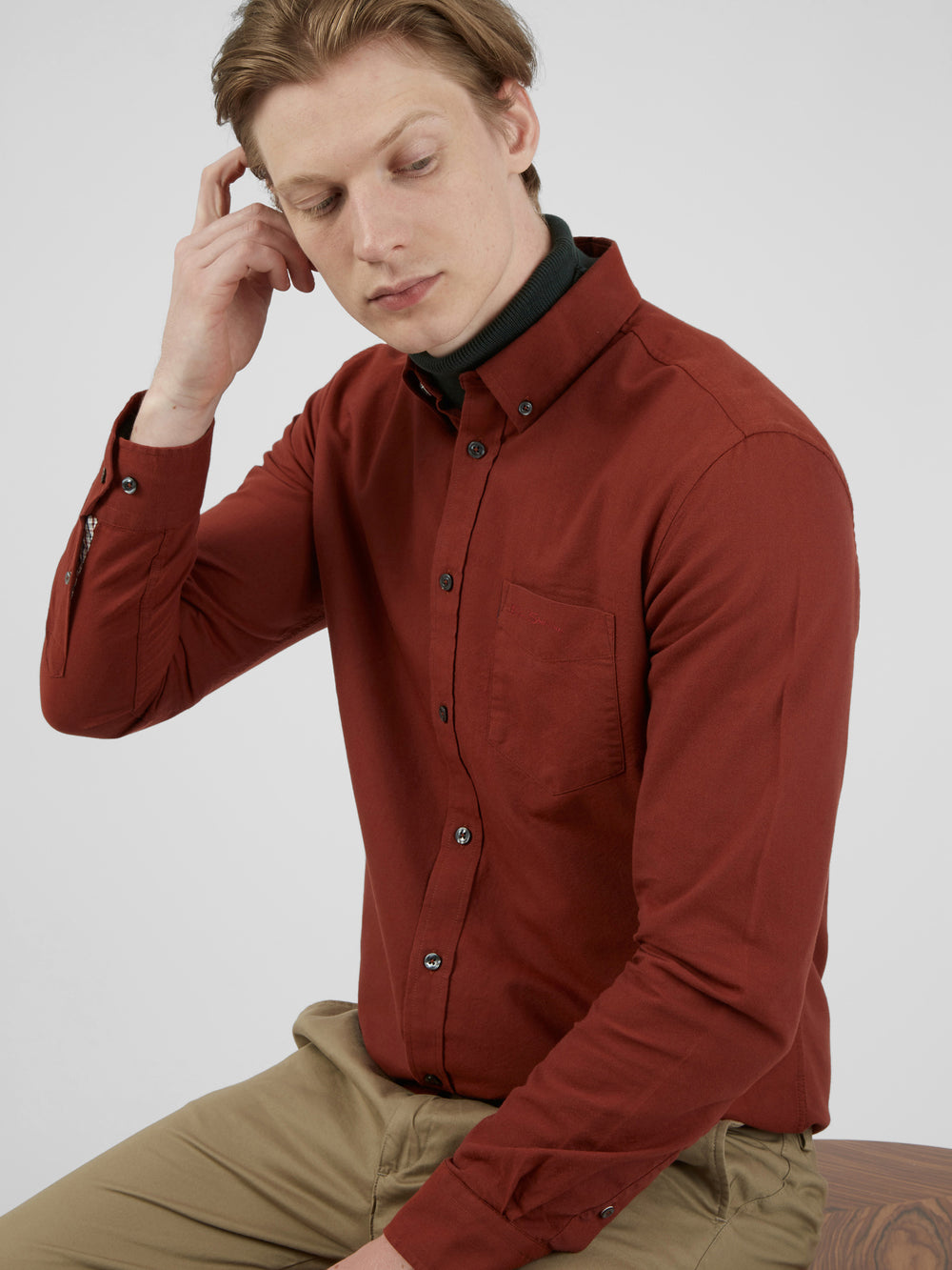 Camicie Ben Sherman Signature Long-Sleeve Oxford Arancioni | 310427-FMK