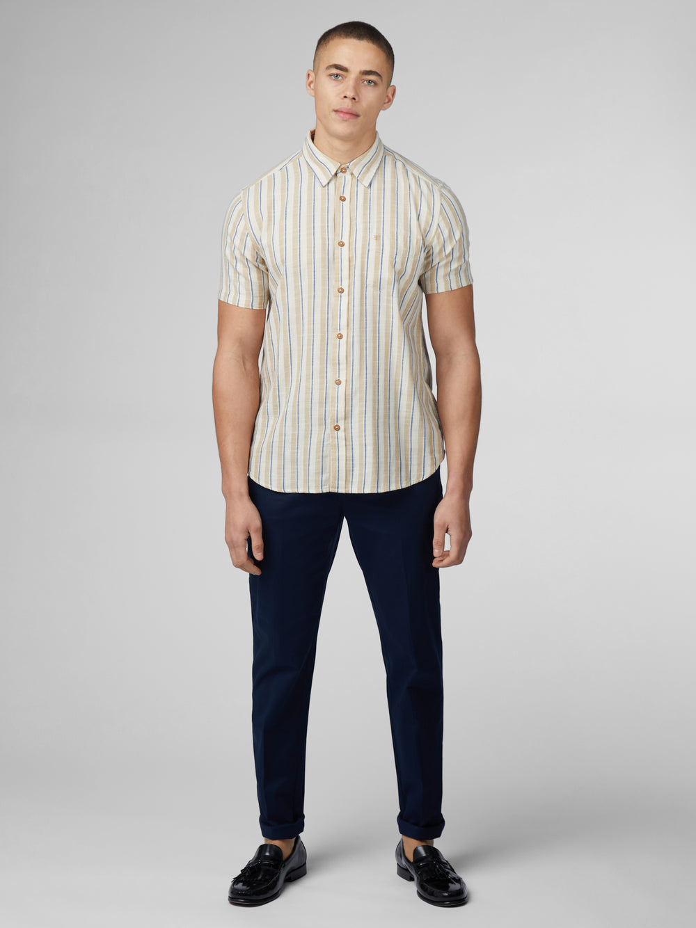 Camicie Ben Sherman Signature Mod Stripe Bianche | 572186-YQO