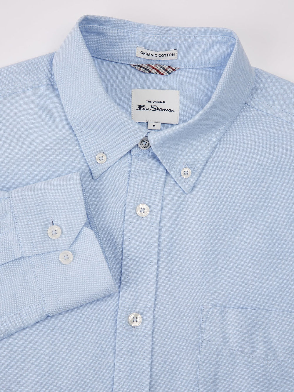 Camicie Ben Sherman Signature Organic Long-Sleeve Oxford Blu | 046532-GTD