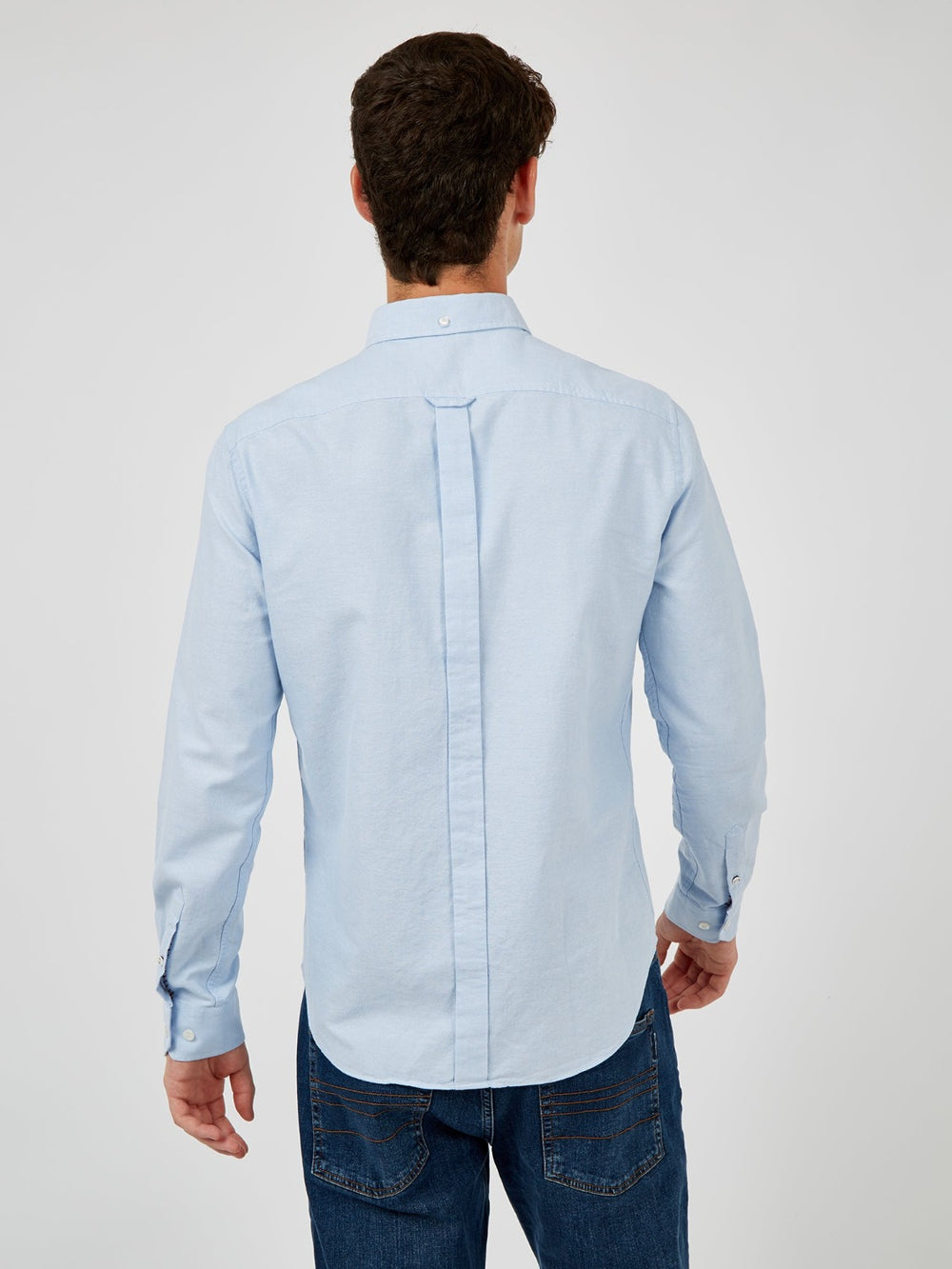 Camicie Ben Sherman Signature Organic Long-Sleeve Oxford Blu | 046532-GTD