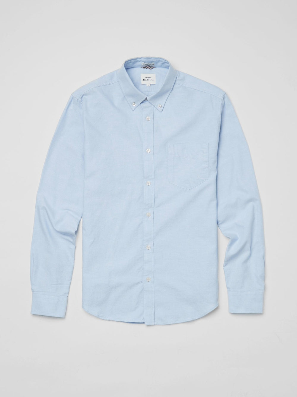 Camicie Ben Sherman Signature Organic Long-Sleeve Oxford Blu | 046532-GTD